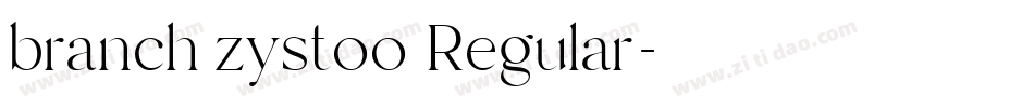 branch zystoo Regular字体转换
